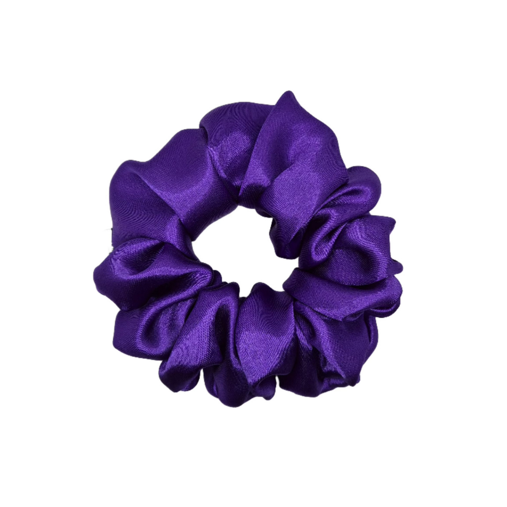 Scrunchie - Cotton Deep Purple Small