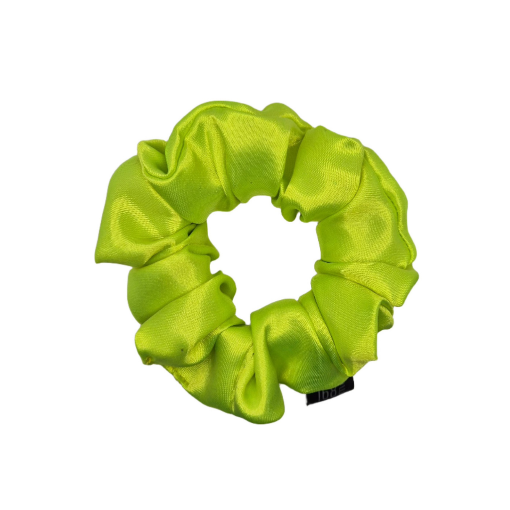 Scrunchie - Cotton Neon Green Small