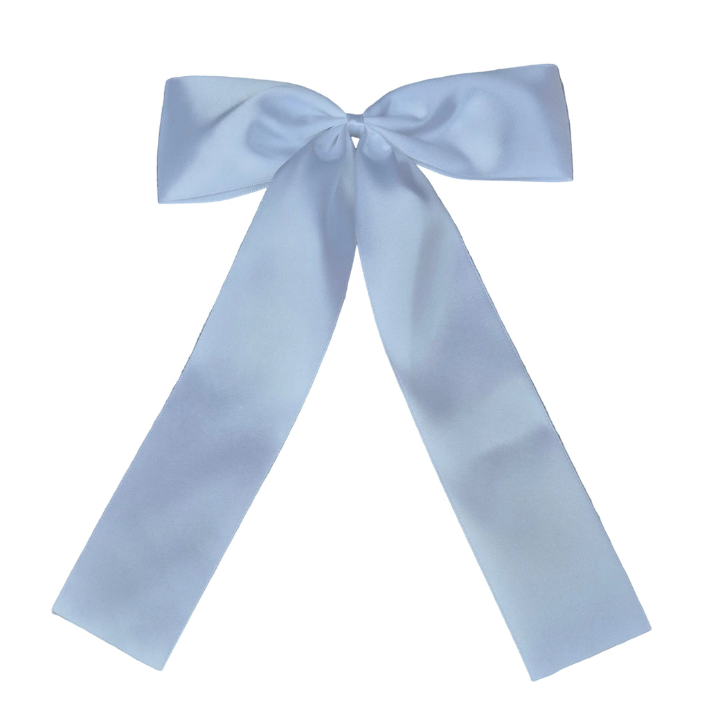 Hair Bow - Classic Long Tail White
