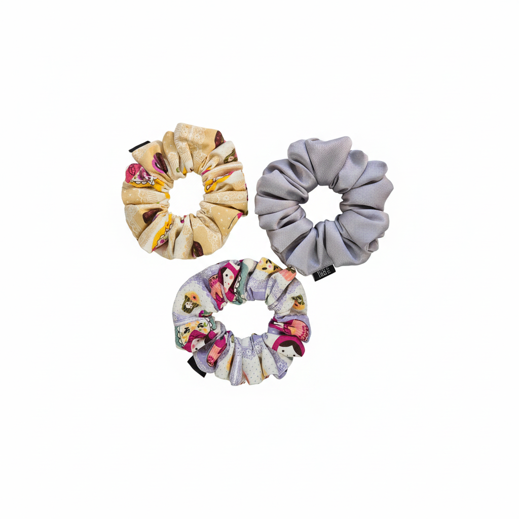 Scrunchie Bundle - Multicolour Medium (Set of 3)